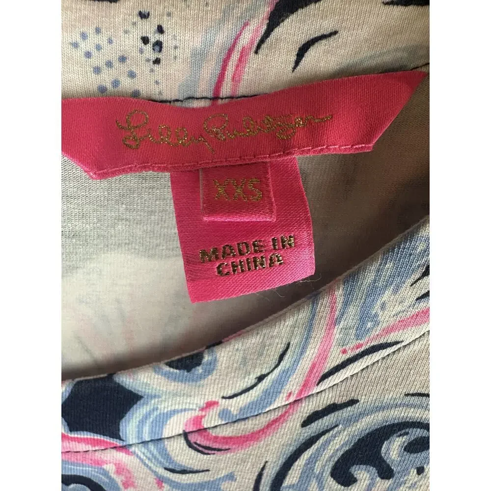 LILLY PULITZER Lula Romper Summer Shell Print One Piece Ruffle Sleeve Womens XXS - Picture 8 of 11